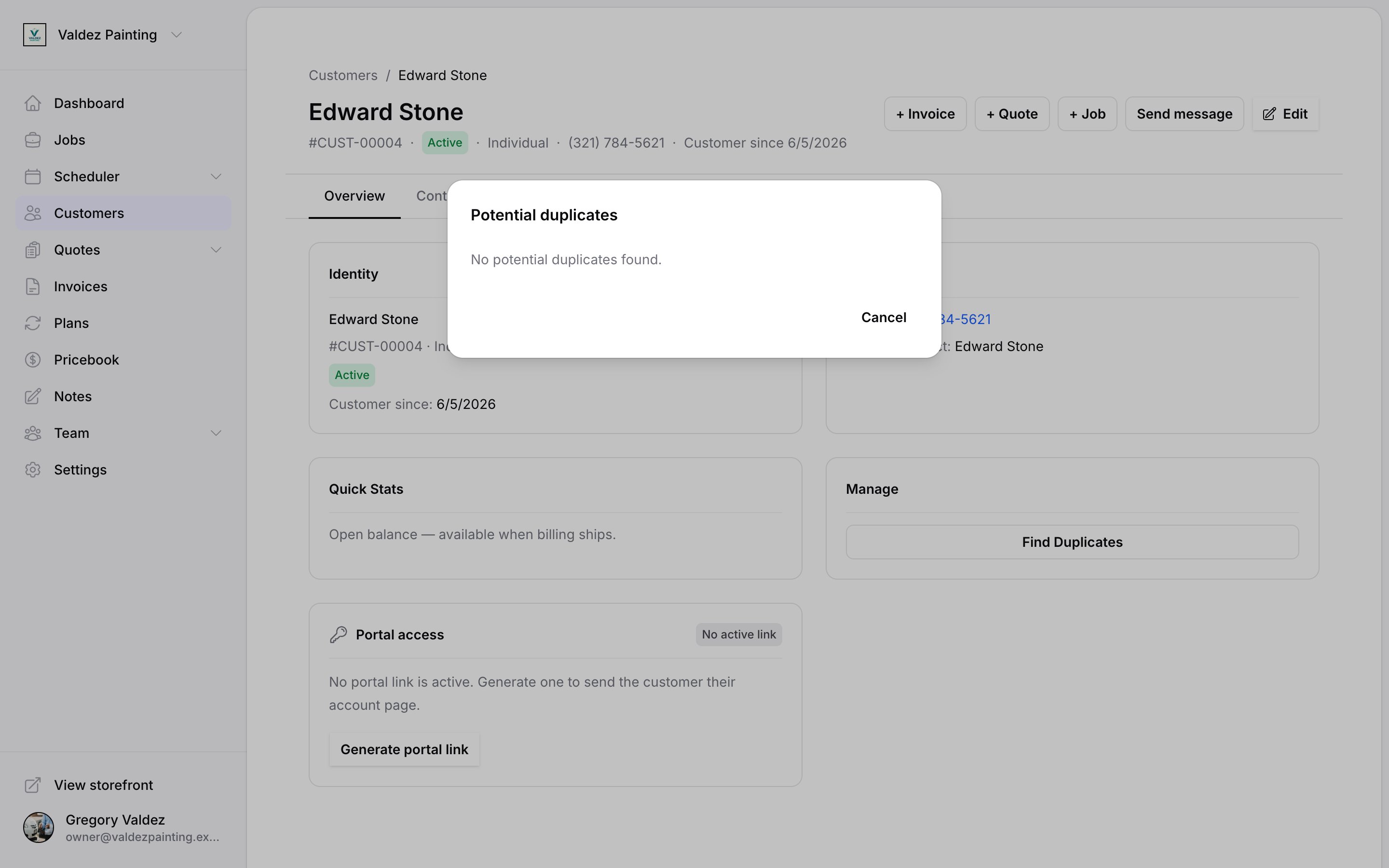The Find duplicates dialog